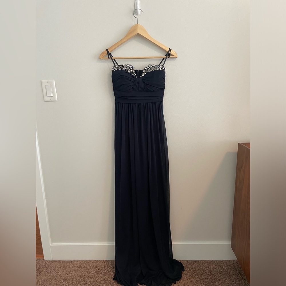 City Studio strapless embellished gown, size 3